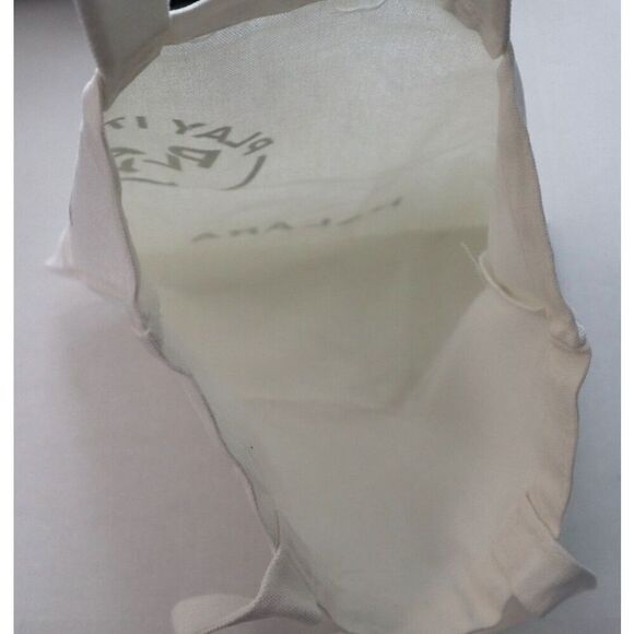 Halara Unisex White Reusable Canvas Top Handle Tote Bag w/Terrycloth Headband - Picture 3 of 5